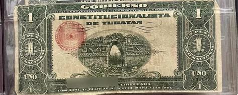 Billete Antiguo Serie A Yucat N Un Peso Env O Gratis