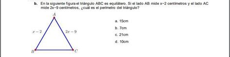 En la siguiente figura el triángulo ABC es equilátero Si el lado AB