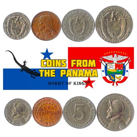 4 Different Panamanian Coins Money From Central America 1 Centésimo 1