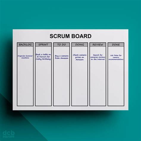 Scrum Board Editable Printable - Etsy | Scrum board, Scrum, Project ...