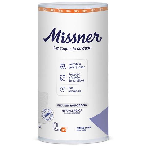 Fita Microporosa Branca Missner 10cm X 10m Missner