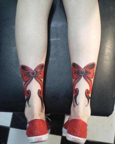 rockabilly tattoo red ribbons