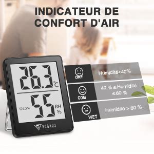 Doqaus Mini Thermom Tre Int Rieur Pi Ces Hygrometre Interieur De