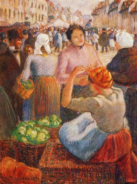 Marketplace Gisors 1891 Camille Pissarro WikiArt Org