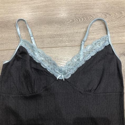 Babydoll Lace Trim Cami Top Coquette Size 12 14 Depop