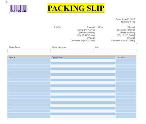 Free 30 Professional Packing Slip Templates Word And Excel