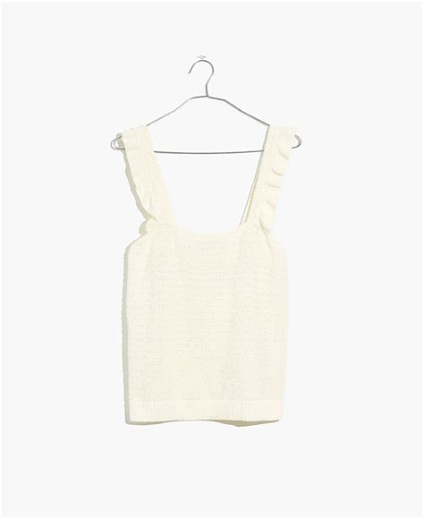 Crocheted Ruffle Strap Sweater Tank Madewell