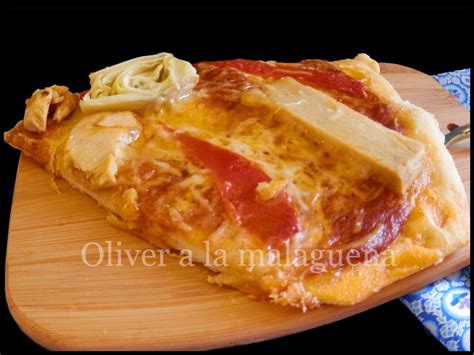 Oliver a la malagueña PIZZA DE BONITO DEL NORTE PIMIENTOS DEL