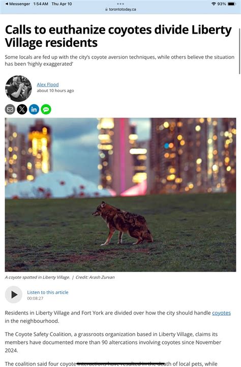 Coexisting With Urban Coyotes Across North America | Facebook