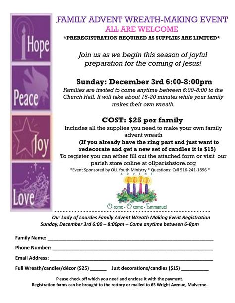 3240 | Family Advent Wreath-Making Event | OLL Donate