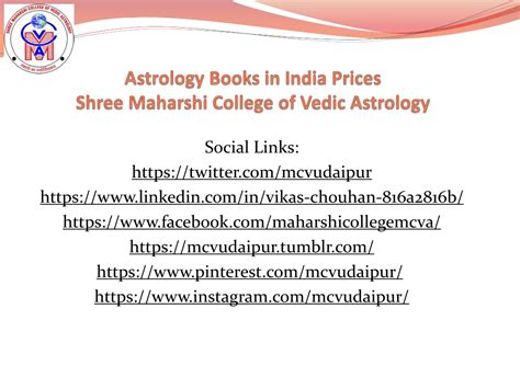 Ppt Astrology Books In India Prices Shree Maharshi College Of Vedic