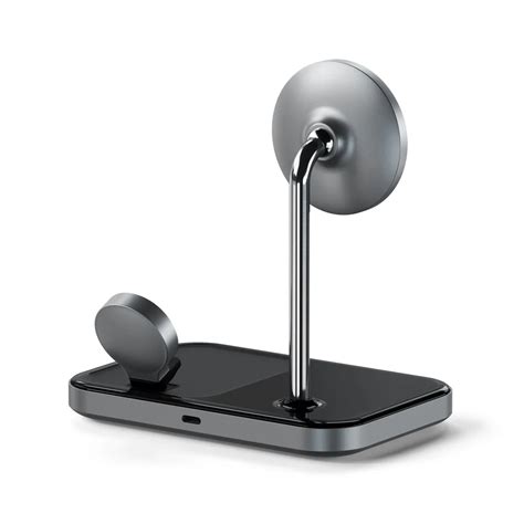 Беспроводное зарядное устройство подставка Satechi Magnetic 3 In 1 Wireless Charging Stand St