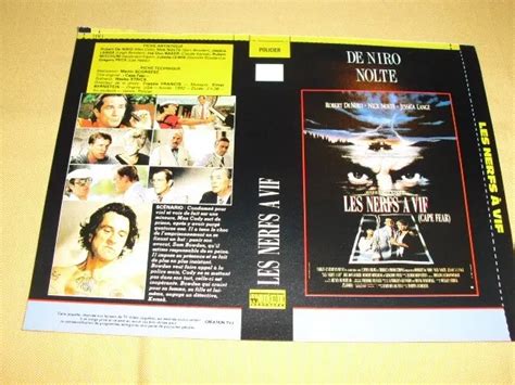 Jaquette Vhs Les Nerfs Vif Cape Fear Robert De Niro Nick Nolte