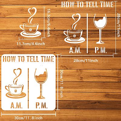 Wholesale FINGERINSPIRE How To Tell Time Stencil For Painting 11 8x11