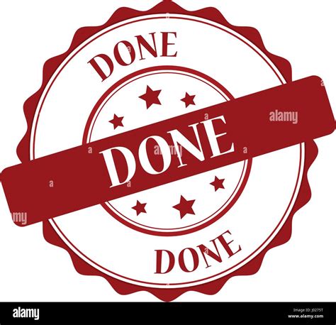 Done Red Stamp Illustration Stock Vector Image Art Alamy