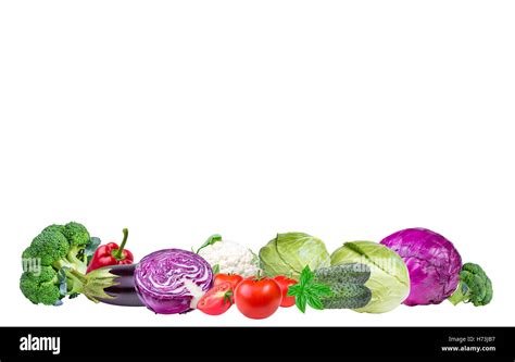 Vegetables Isolated On White Background Stock Photo Alamy