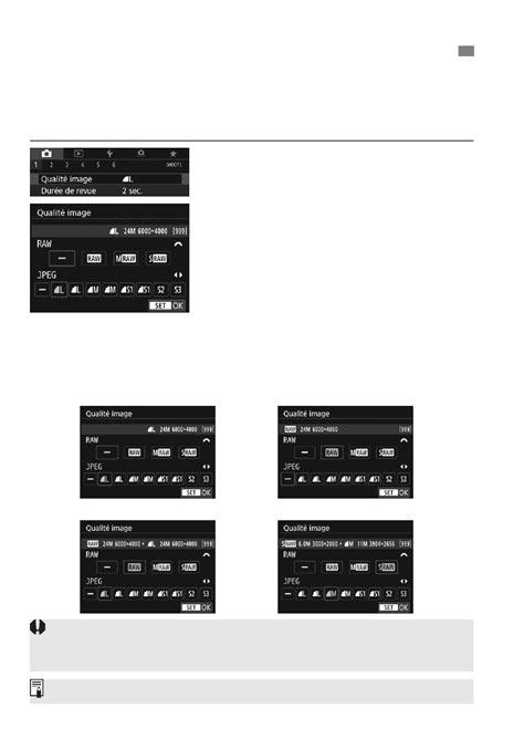 Réglage de la qualité denregistrement des images S p 132 3réglage