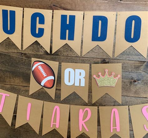 Touchdowns Or Tiaras Touchdowns Or Tiaras Banner Gender Etsy