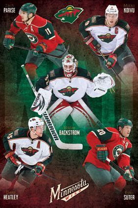 Minnesota Wild SUPERSTARS NHL Hockey Action Poster (Parise, Suter ...