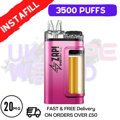 Zap Instafill Bar 3500 Puff Pink Lemonade Worldukvape Medium