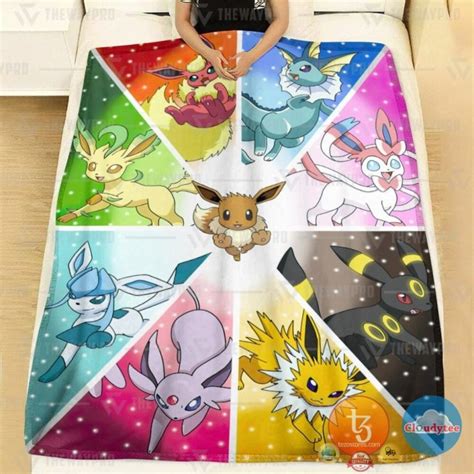Pokemon Eevee Evolution Blanket Hot Sale 2024