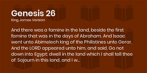 Genesis 26 KJV - And there was a famine in the land, beside the first ...