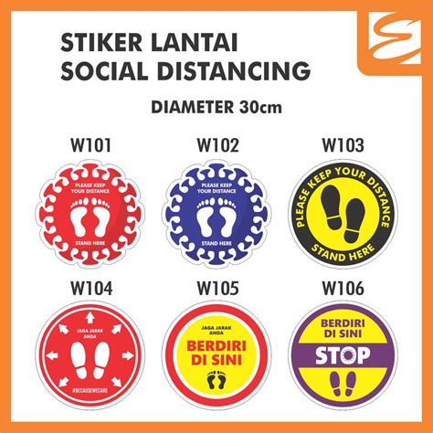 Jual Stiker Lantai Jaga Jarak Batas Antrian Social Distancing