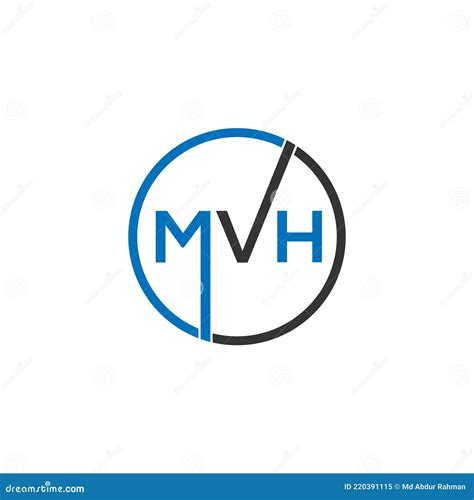 MVH Letter Logo Design on Black Background. MVH Creative Initials ...