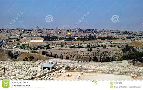 Vista Do Jerusal M Do Monte Das Oliveiras Israel Foto De Stock