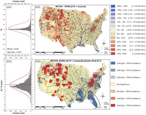 County Level Differences Between The Estimates From RFCON And FEMA F P