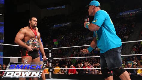 John Cena Comes Face To Face With Rusev SmackDown January 29 2015