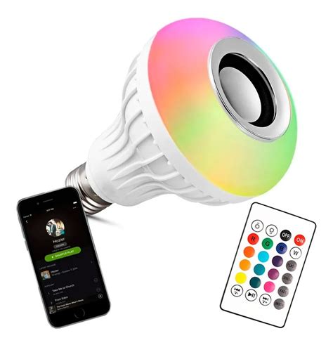 Lampara Luz Led Rgb Parlante Bluetooth 220v Control Remoto LIBERCAM