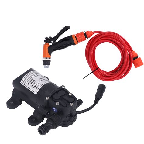 12v Portable High Pressure Washer 160psi Electric Washer Pump Kit With 2 Hose For Car Clearance