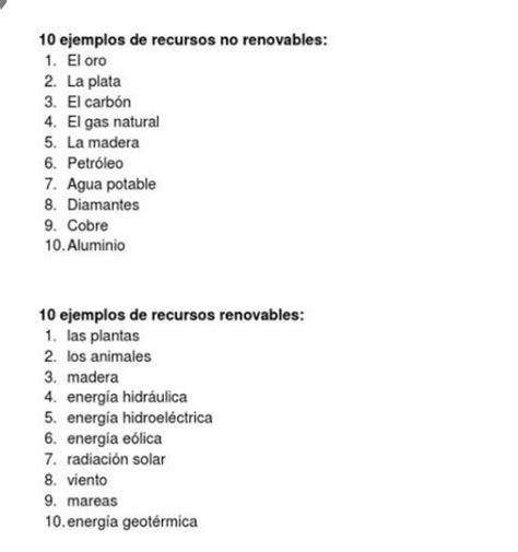 Me Dan 10 Ejemplos De Recursos Renovable Y Otros 10 Ejemplos De Recursos No Renovable Me Ayudan