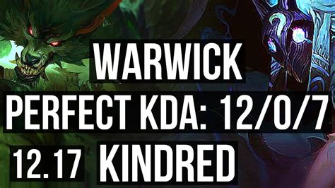 WARWICK Vs KINDRED JNG 12 0 7 2600 Games Legendary 1 5M Mastery