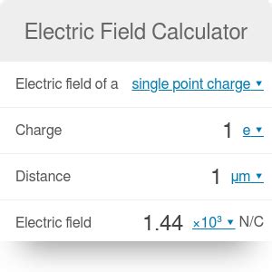 Electric Field Calculator