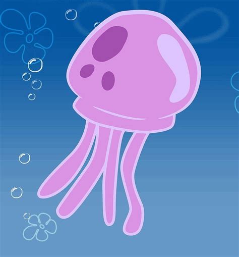 How To Draw A Spongebob Jellyfish Spongebob Flower Sky Background HD