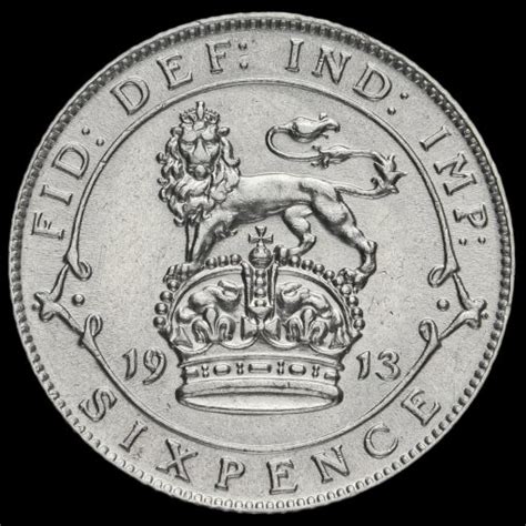 George V Silver Sixpence Scarce G Ef