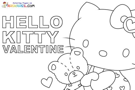 Hello Kitty Valentine Coloring Pages