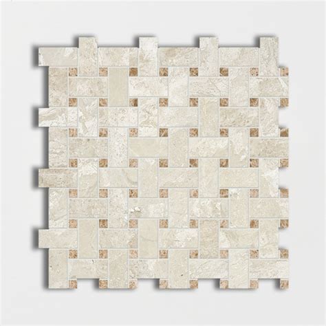 Diana Royaldise Honed Basket Weave Marble Mosaic X Marble Slab