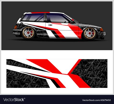 Flag Car Wrap Design Graphics Royalty Free Vector Image