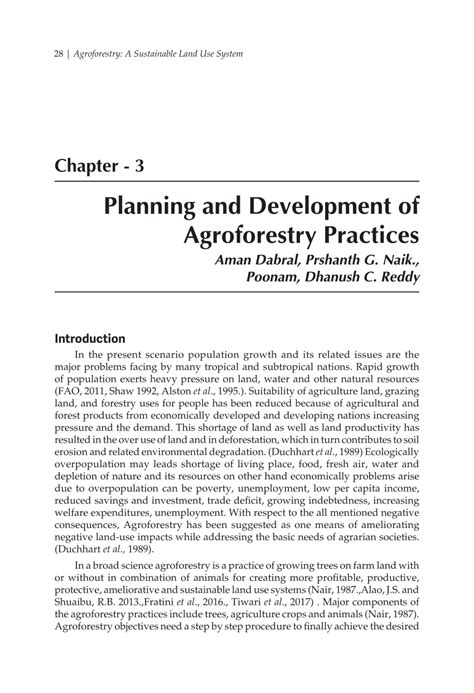 (PDF) Planning and Development of Agroforestry Practices