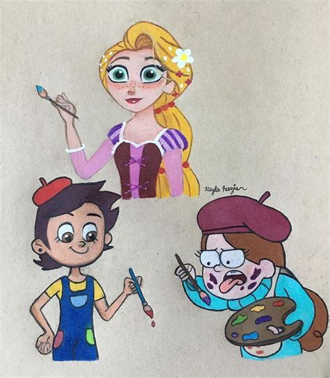 Drawing of my favs painting 🎨💕 #tangled #tangledtheseries # ...