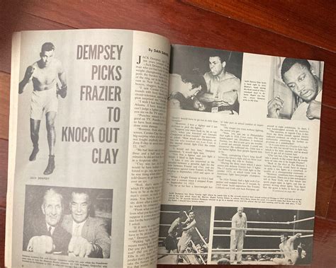 Muhammad Ali Jack Dempsey Ring Mag 1971 Clay Training Wrong Joe Frazier