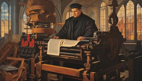 Premium Photo The Profound Encounter Martin Luther At The Gutenberg