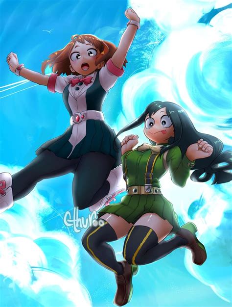 Ochako and Tsuyu colored : r/BokuNoHeroAcademia