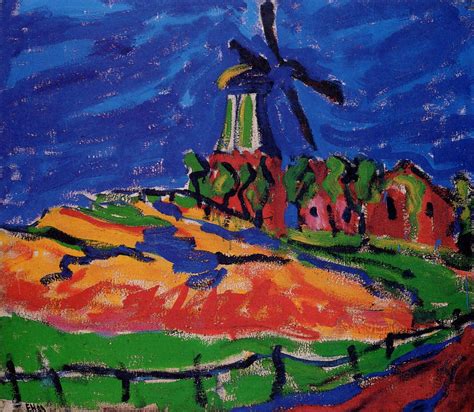 Erich Heckel Windmühle bei Dangast 1909 olieverf op doek 71 x 80 5