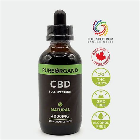 Full Spectrum Organic CBD Oil 4000mg 120ml PureOrganix