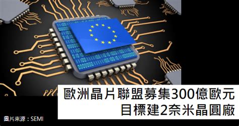 產業政策 ： 歐洲晶片聯盟募集300億歐元 目標建2奈米晶圓廠 科技產業資訊室iknow