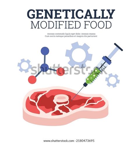 Genetically Modified Food Poster Template Text Stock Vector Royalty